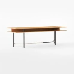 Portofino Cerused White Oak Wood Desk -Cb2 Sales 2024 PortofinoCerusedOakDesk3QBSSF22