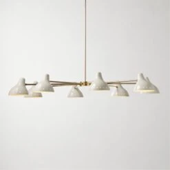 Presley Ivory Enameled And Polished Brass Chandelier -Cb2 Sales 2024 PresleyIvryEnldChandelierROF21