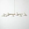 Presley Ivory Enameled And Polished Brass Chandelier