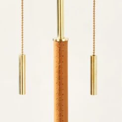 Prix Leather And Polished Brass Floor Lamp -Cb2 Sales 2024 PrixBrnLthrFloorLampAVSHS23