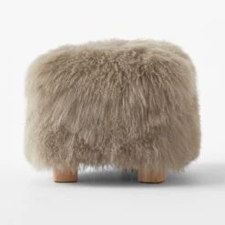 Bozzi Taupe Mongolian Sheepskin Ottoman 8 Bozzi Taupe Mongolian Sheepskin Ottoman -Cb2 Sales 2024 RCBozziDkGyMglnShsknOttmn3QSSF22