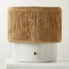 Ramble Short White Ceramic Table Lamp With Jute Shade