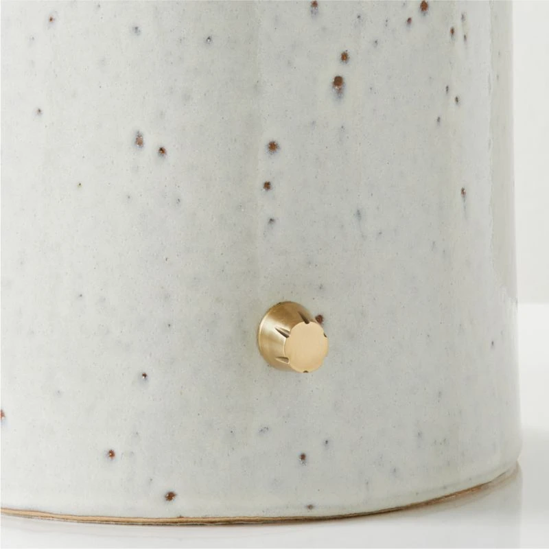 Ramble Tall White Ceramic Table Lamp With Jute Shade 3 Ramble Tall White Ceramic Table Lamp With Jute Shade - Image 3