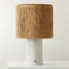 Ramble Tall White Ceramic Table Lamp With Jute Shade