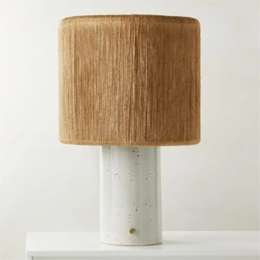 Ramble Tall White Ceramic Table Lamp With Jute Shade -Cb2 Sales 2024 RambleWhtTblLampTallSHS23