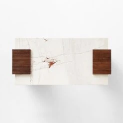 Reach White Marble-Top Desk -Cb2 Sales 2024 ReachMarbleNAshDeskAV2SSS23