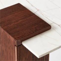 Reach White Marble-Top Desk -Cb2 Sales 2024 ReachMarbleNAshDeskAVSSS23