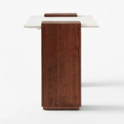 Reach White Marble-Top Desk -Cb2 Sales 2024 ReachMarbleNAshDeskSDSSS23