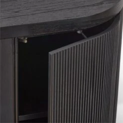 Reid Oval Black Wood Storage Desk -Cb2 Sales 2024 ReidEbonizedDeskAVSSS23