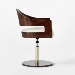 Renato Chenille And Burl Wood Office Chair -Cb2 Sales 2024 RenatoBrlWdOfficeChairSDSSF22