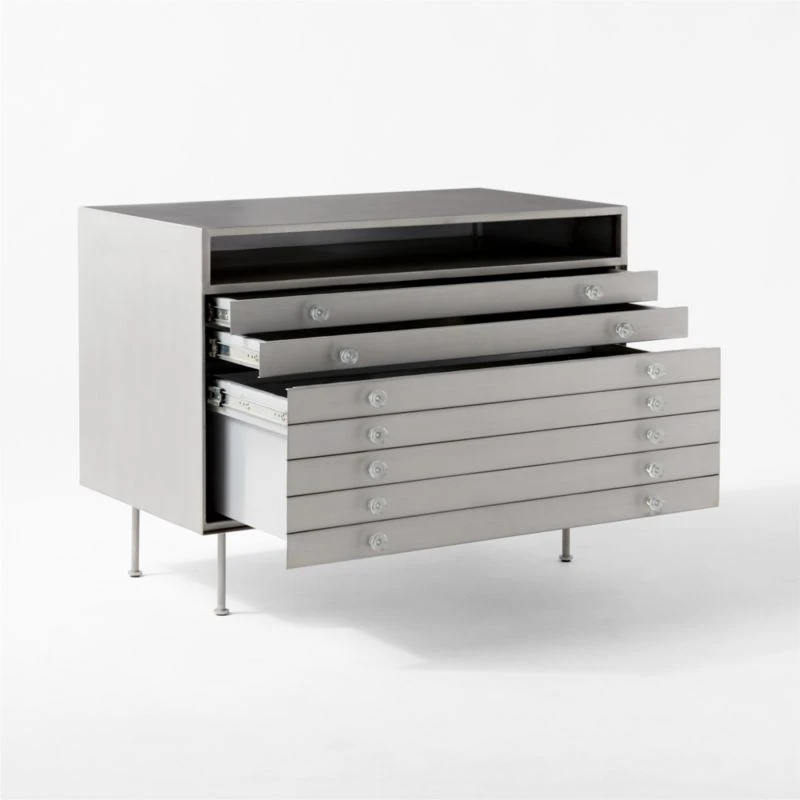 Renzo Steel 3-Drawer File Cabinet 7 Renzo Steel 3-Drawer File Cabinet - Image 7
