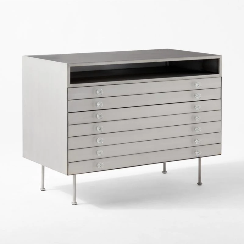 Renzo Steel 3-Drawer File Cabinet 6 Renzo Steel 3-Drawer File Cabinet - Image 6