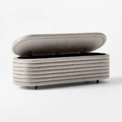 Rialto Pewter Storage Bench -Cb2 Sales 2024 RialtoPwtrStorageBench3QAVSSS22