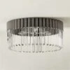 Risette Black Chrome And Crystal Flush Mount Light