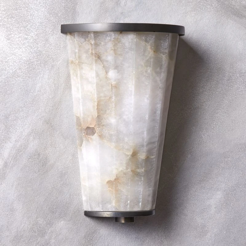 Riva Alabaster Outdoor Wall Sconce Light 1 Riva Alabaster Outdoor Wall Sconce Light
