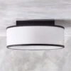 Ronda Indoor/Outdoor Black Flush Mount Light