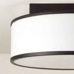 Ronda Indoor/Outdoor Black Flush Mount Light -Cb2 Sales 2024 RondaMttBkInNOutdrFlshMntAVSHF22