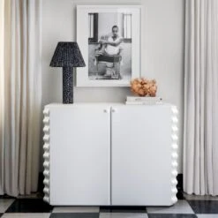 Scrunch Black And White Table Lamp -Cb2 Sales 2024 RuffleSprayedScrunchTableSP20 1x1