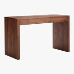 Runway 2-Drawer Acacia Wood Desk -Cb2 Sales 2024 RunwayAcaciaDesk3QBS18