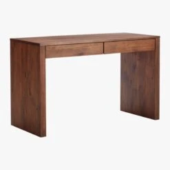 Runway 2-Drawer Acacia Wood Desk -Cb2 Sales 2024 RunwayAcaciaDesk3QFS18