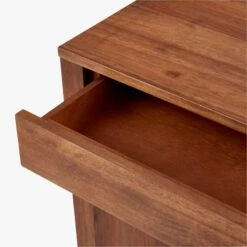 Runway 2-Drawer Acacia Wood Desk -Cb2 Sales 2024 RunwayAcaciaDeskAVS18