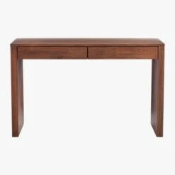 Runway 2-Drawer Acacia Wood Desk -Cb2 Sales 2024 RunwayAcaciaDeskS18