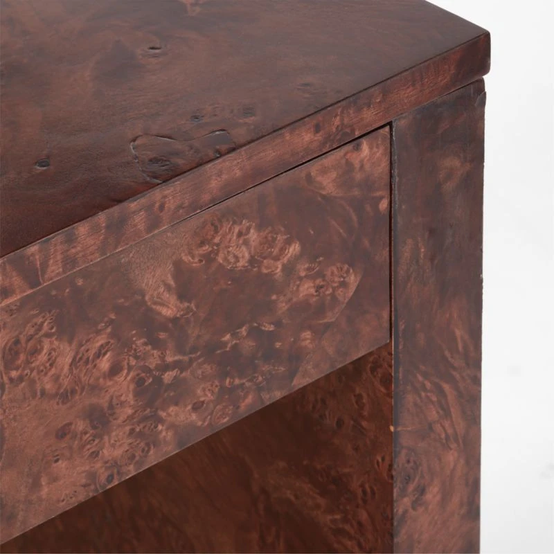 Runway 2-Drawer Burl Wood Desk 8 Runway 2-Drawer Burl Wood Desk - Image 8
