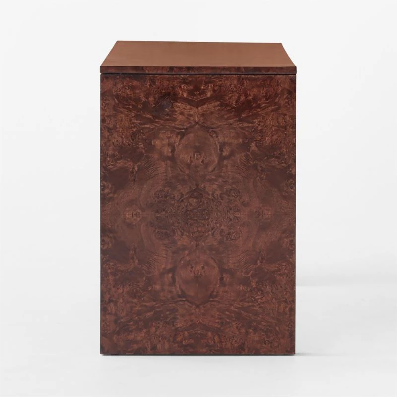 Runway 2-Drawer Burl Wood Desk 6 Runway 2-Drawer Burl Wood Desk - Image 6