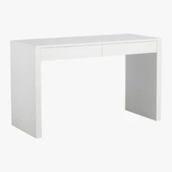 Runway 2-Drawer White Lacquered Wood Desk -Cb2 Sales 2024 RunwayDesk3QF15
