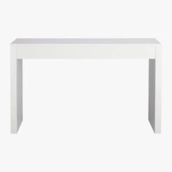 Runway 2-Drawer White Lacquered Wood Desk -Cb2 Sales 2024 RunwayDeskBackF15
