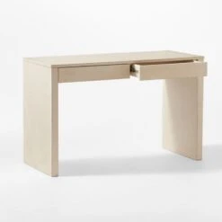 Runway 2-Drawer Lacquered Grasscloth Desk -Cb2 Sales 2024 RunwayLcqrdGrssClthDesk3QAVSSF21