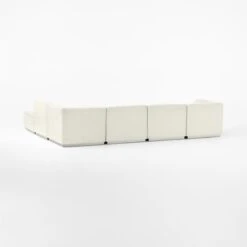 Salon 6-Piece L-Shaped Ivory White Chenille Sectional Sofa -Cb2 Sales 2024 Salon6pcIvorySect3QBSSF22