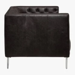 Savile Leather Tufted Apartment Sofa -Cb2 Sales 2024 SavileAptSofaLthrBlkSDF17