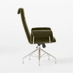 Saviti Olive Velvet Office Chair -Cb2 Sales 2024 SavitiOliveVlvtOffcChairSDSSF22