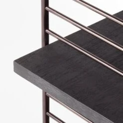 Scala Black Wood Bookshelf With Metal Frame -Cb2 Sales 2024 ScalaBkWdOpenBookcaseAVSSS22