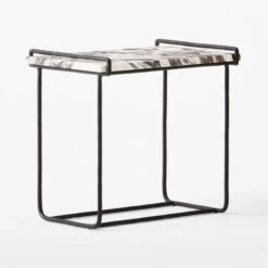 Sefro Marble And Metal Side Table -Cb2 Sales 2024 SefroBrnMrblNMtlSdTable3QSSF22