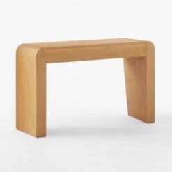 Selena Wood Vanity Table -Cb2 Sales 2024 SelenaOakVanity3QBSSS23