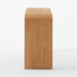 Selena Wood Vanity Table -Cb2 Sales 2024 SelenaOakVanitySDSSS23