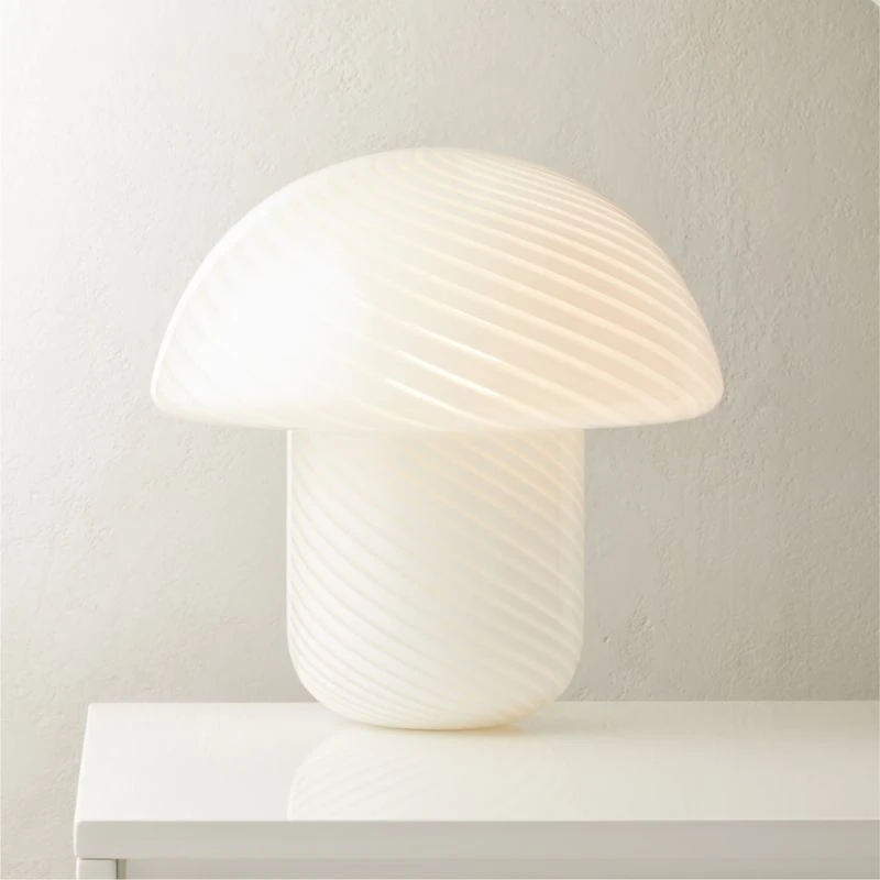 Senza White Glass Table Lamp 2 Senza White Glass Table Lamp - Image 2
