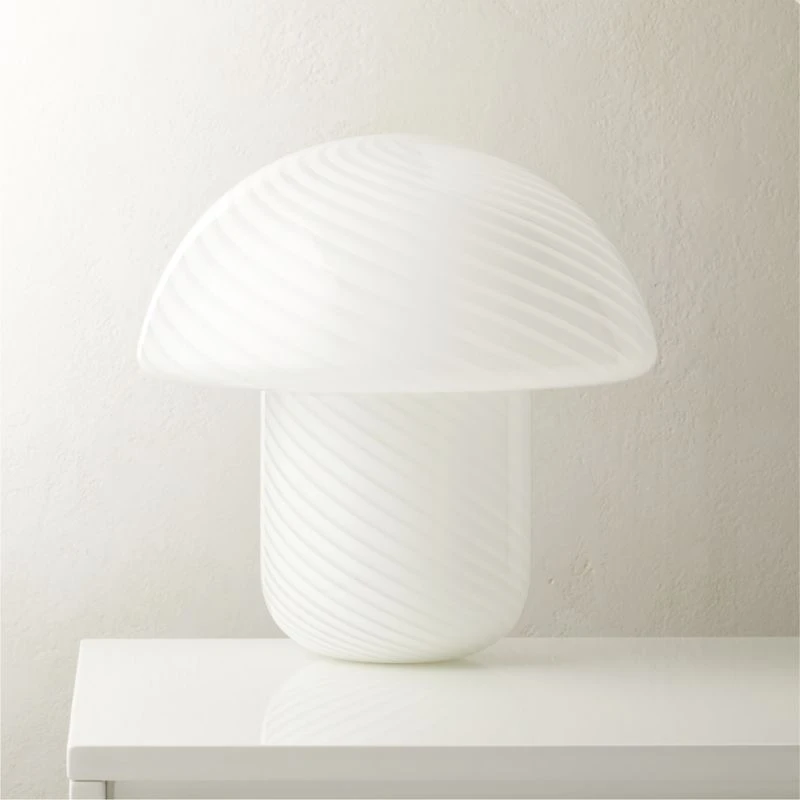 Senza White Glass Table Lamp 1 Senza White Glass Table Lamp