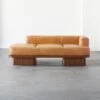 Serafin Brown Leather Daybed