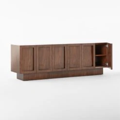 Shutter High-Gloss Walnut Wood Media Console -Cb2 Sales 2024 ShutterMediaCredenza3QAVSSS23