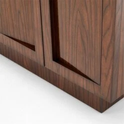 Shutter High-Gloss Walnut Wood Media Console -Cb2 Sales 2024 ShutterMediaCredenzaAVSSS23