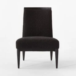 Black Boucle Slipper Chair Model 400 9 Black Boucle Slipper Chair Model 400 -Cb2 Sales 2024 SlipperBlackBclChairSOSSF22