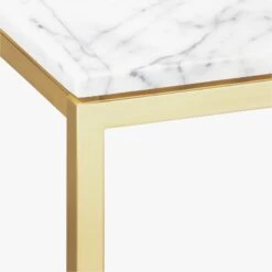 Smart Brass C Table With White Marble Top -Cb2 Sales 2024 SmartMarbleBrassCTableAVS20