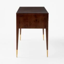 Spillo 2-Drawer Brown Burl Wood Desk -Cb2 Sales 2024 SpilloBrownBurlDeskSDSSF23