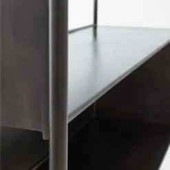 Spule Metal Bookcase 61'' -Cb2 Sales 2024 SpuleShortMetalBookcaseAVSSF22