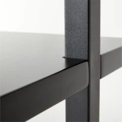 Stairway 2-Drawer Black Wall Mount Desk With Shelves 96'' -Cb2 Sales 2024 Stairway96inWideDeskBlkAVSSF21