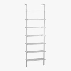 Stairway White Wall-Mounted Bookcase - 96" Height -Cb2 Sales 2024 StairwayBookcaseWhite3QS12