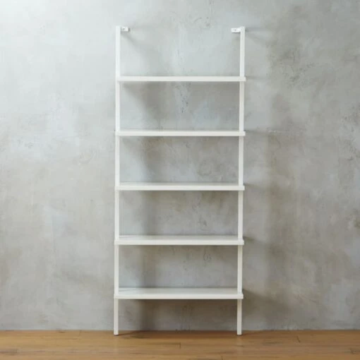Stairway White Metal Wall Mount Bookshelf 72.5'' -Cb2 Sales 2024 StairwayBookcaseWhiteShortAVSHS16 1x1